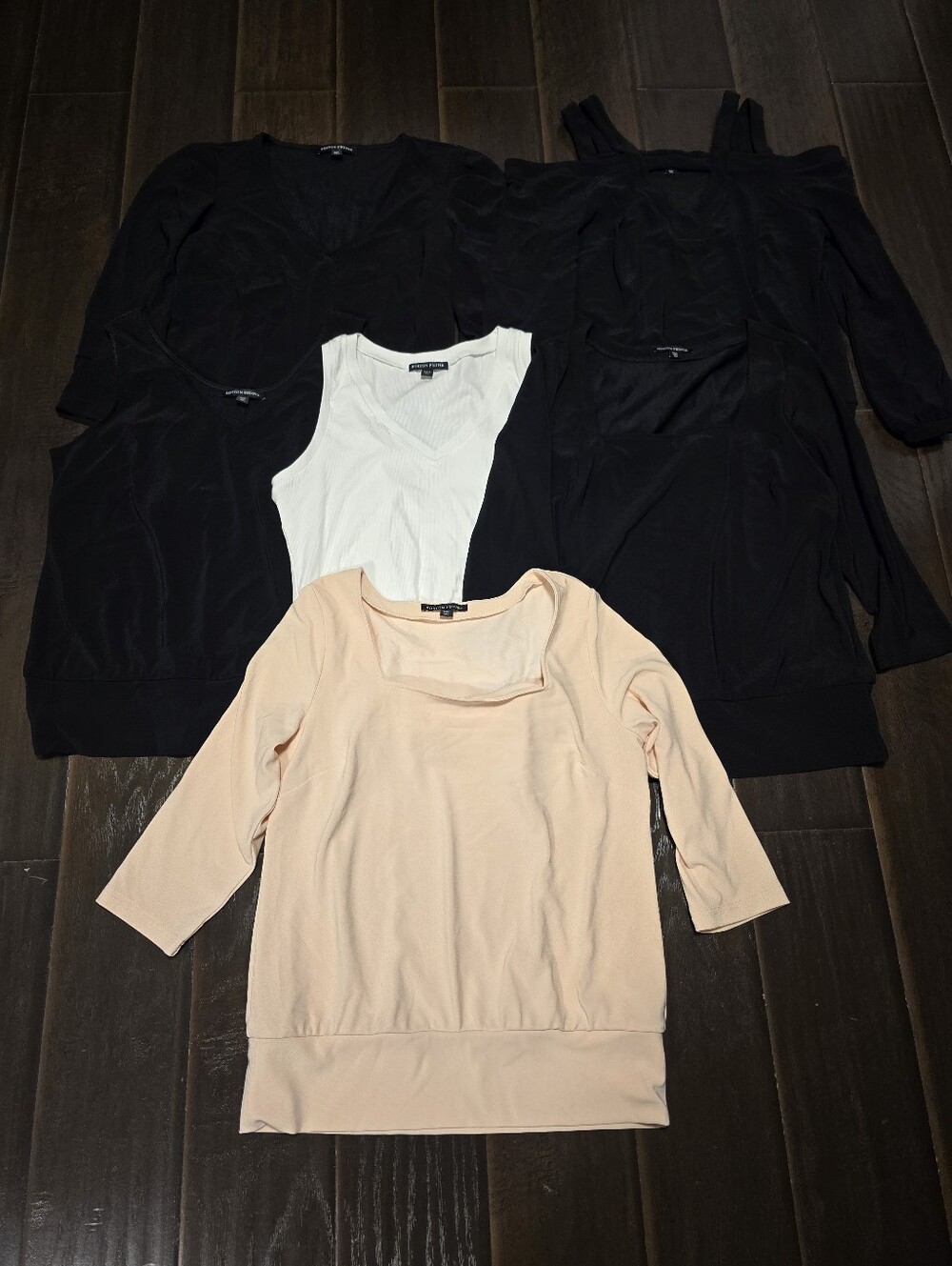 Womens Boston Proper Tops shirts Travel large xl Black white pink outfits blouse